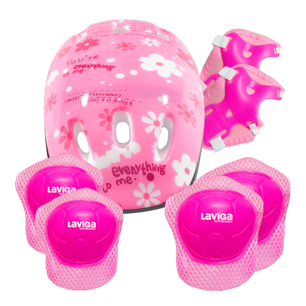 Foto 2 pulgar | Casco para Bicicleta Laviga para Niña Diseño Flores Rosas de Poliestireno