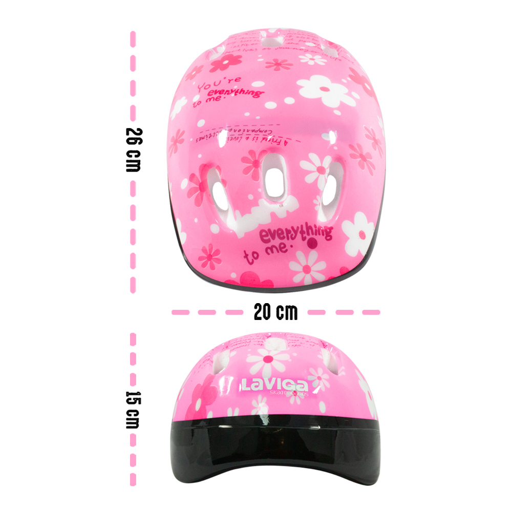 Foto 3 pulgar | Casco para Bicicleta Laviga para Niña Diseño Flores Rosas de Poliestireno