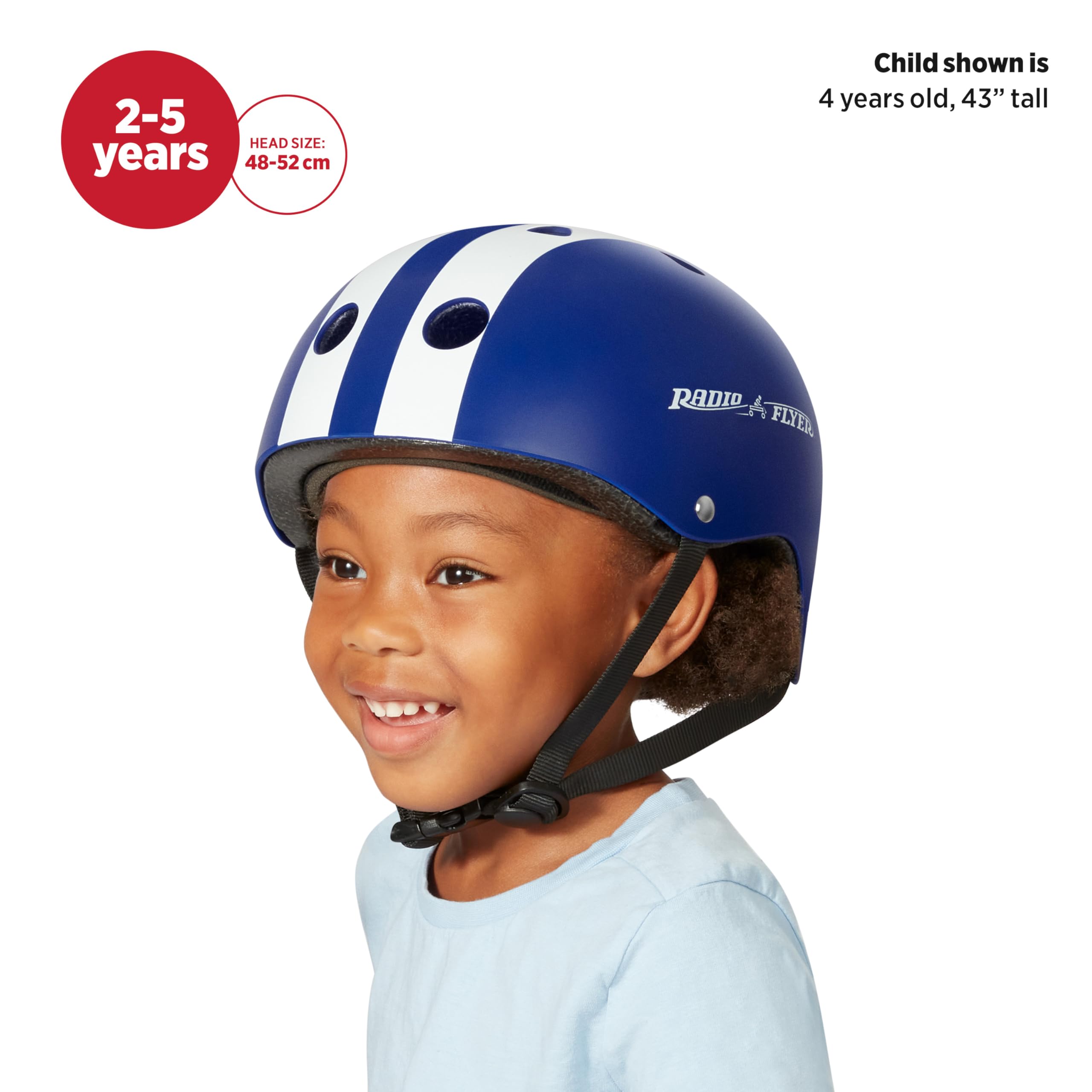 Foto 2 | Casco De Bicicleta Infantil Radio Flyer, Azul, Para Patinar Y Patinar - Venta Internacional.