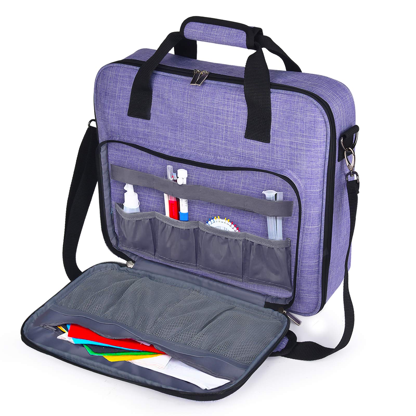 Foto 2 pulgar | Bolsa Organizadora De Bordados Baglher Con Punto De Cruz, Tamaño Grande, Color Morado - Venta Internacional.