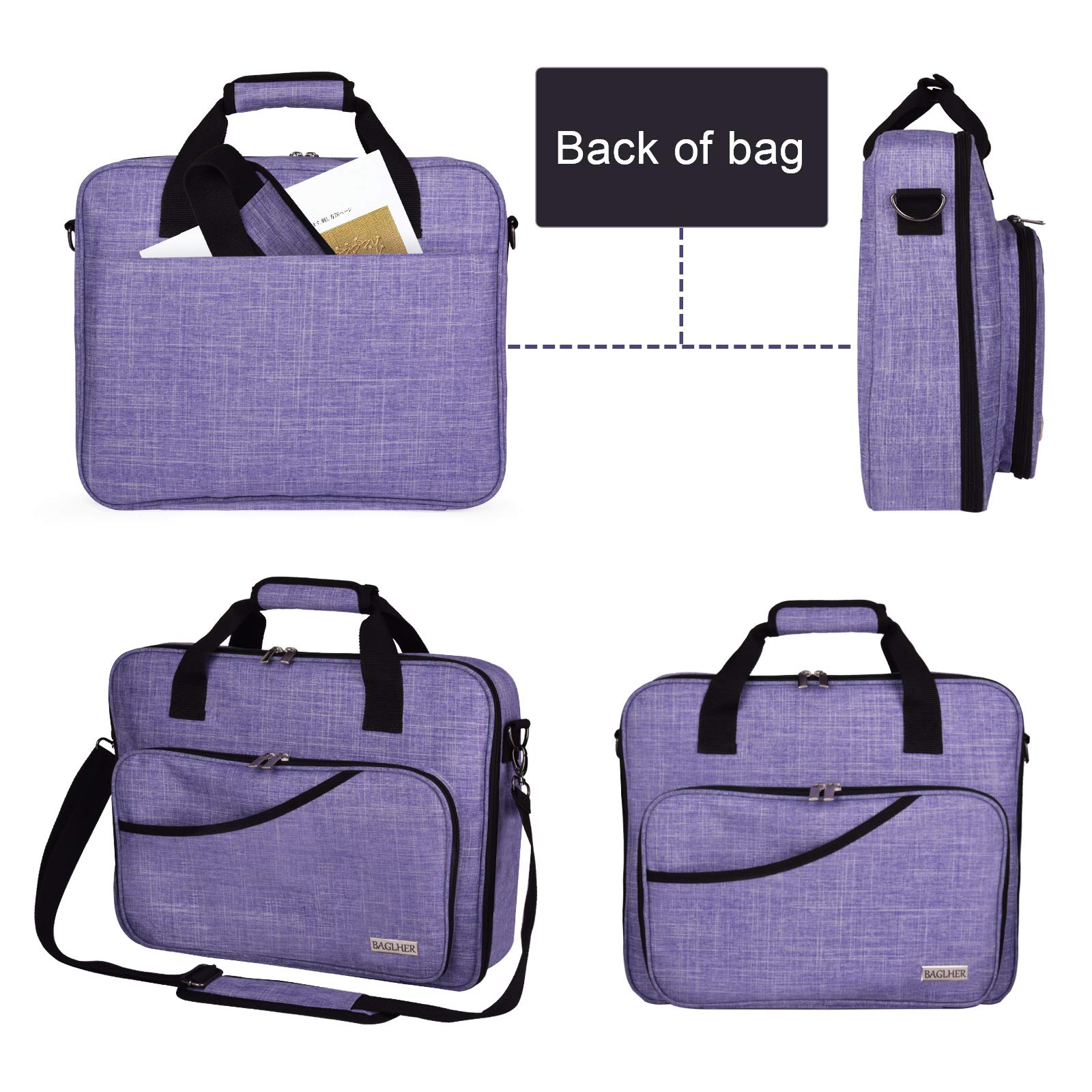 Foto 4 pulgar | Bolsa Organizadora De Bordados Baglher Con Punto De Cruz, Tamaño Grande, Color Morado - Venta Internacional.