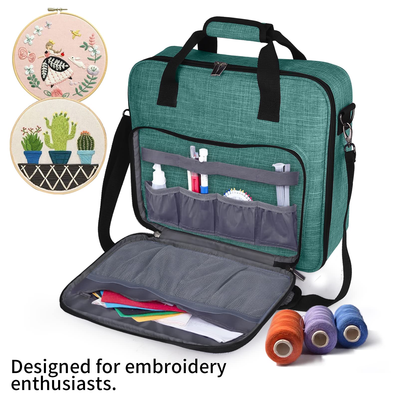 Foto 3 pulgar | Bolsa Organizadora De Bordados Baglher, Punto De Cruz, Grande, Verde - Venta Internacional.