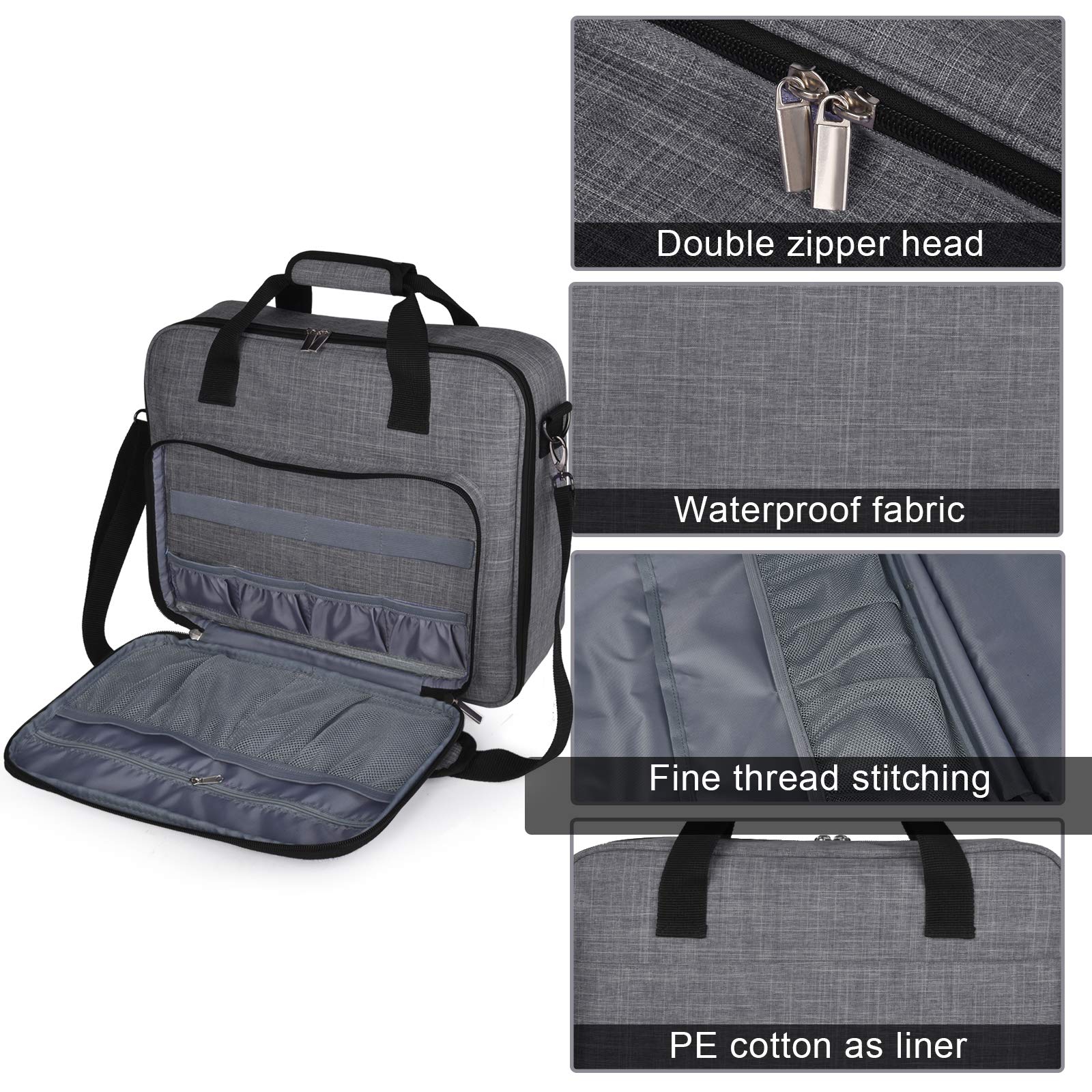 Foto 6 pulgar | Bolsa Organizadora De Bordados Baglher, Punto De Cruz, Grande, Gris - Venta Internacional.