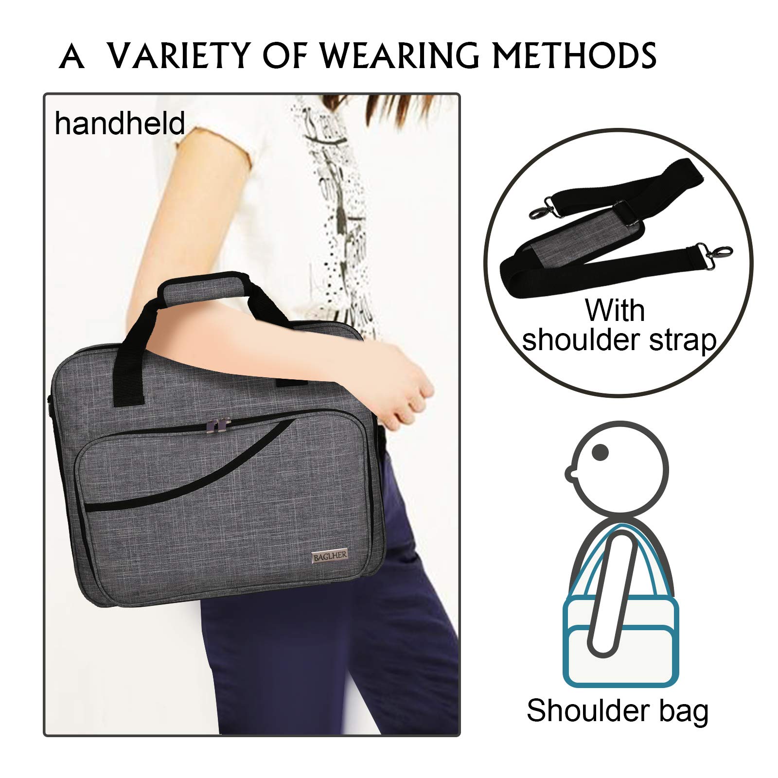 Foto 8 pulgar | Bolsa Organizadora De Bordados Baglher, Punto De Cruz, Grande, Gris - Venta Internacional.