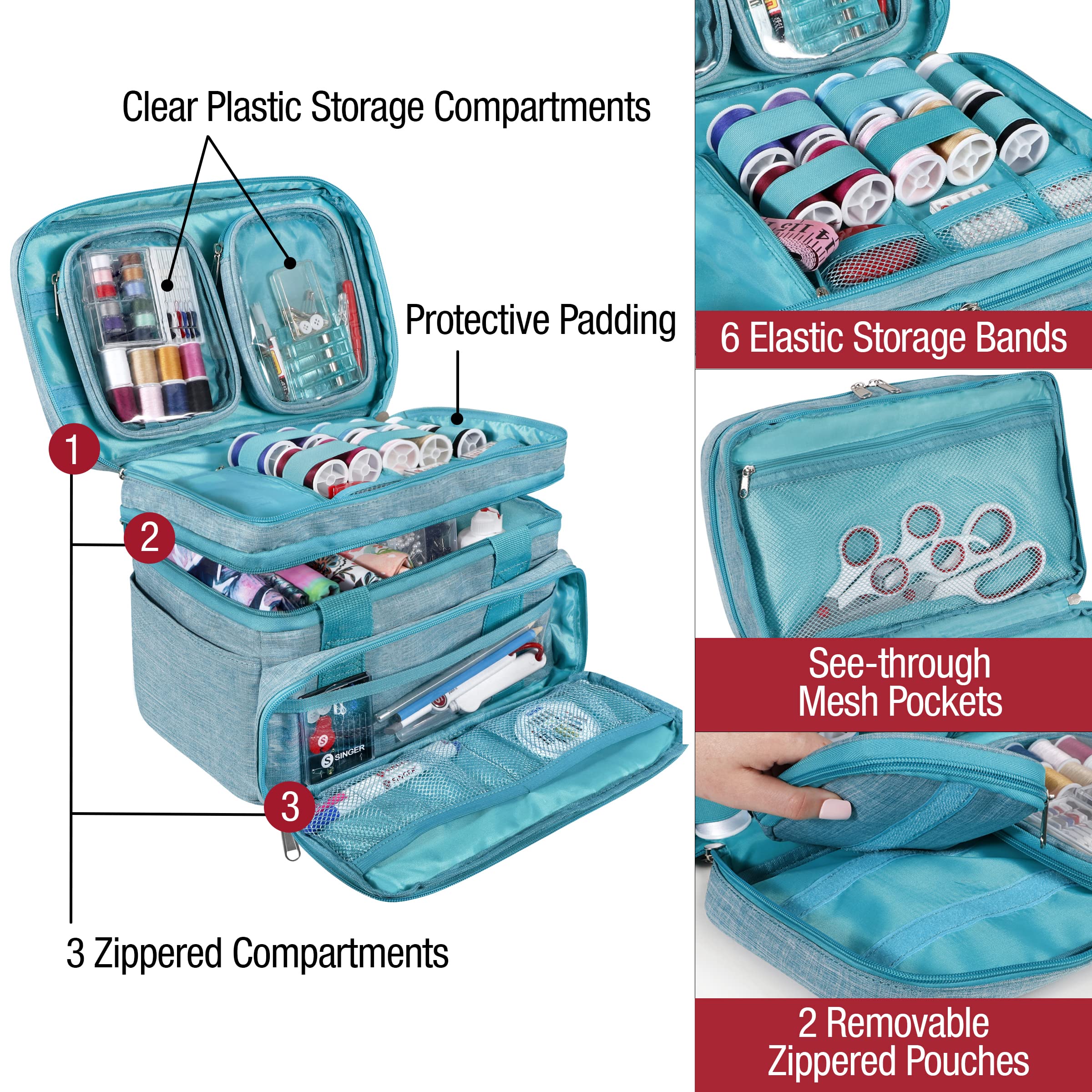 Foto 5 pulgar | Bolsa Organizadora de Accesorios de Costura Singer - Venta Internacional