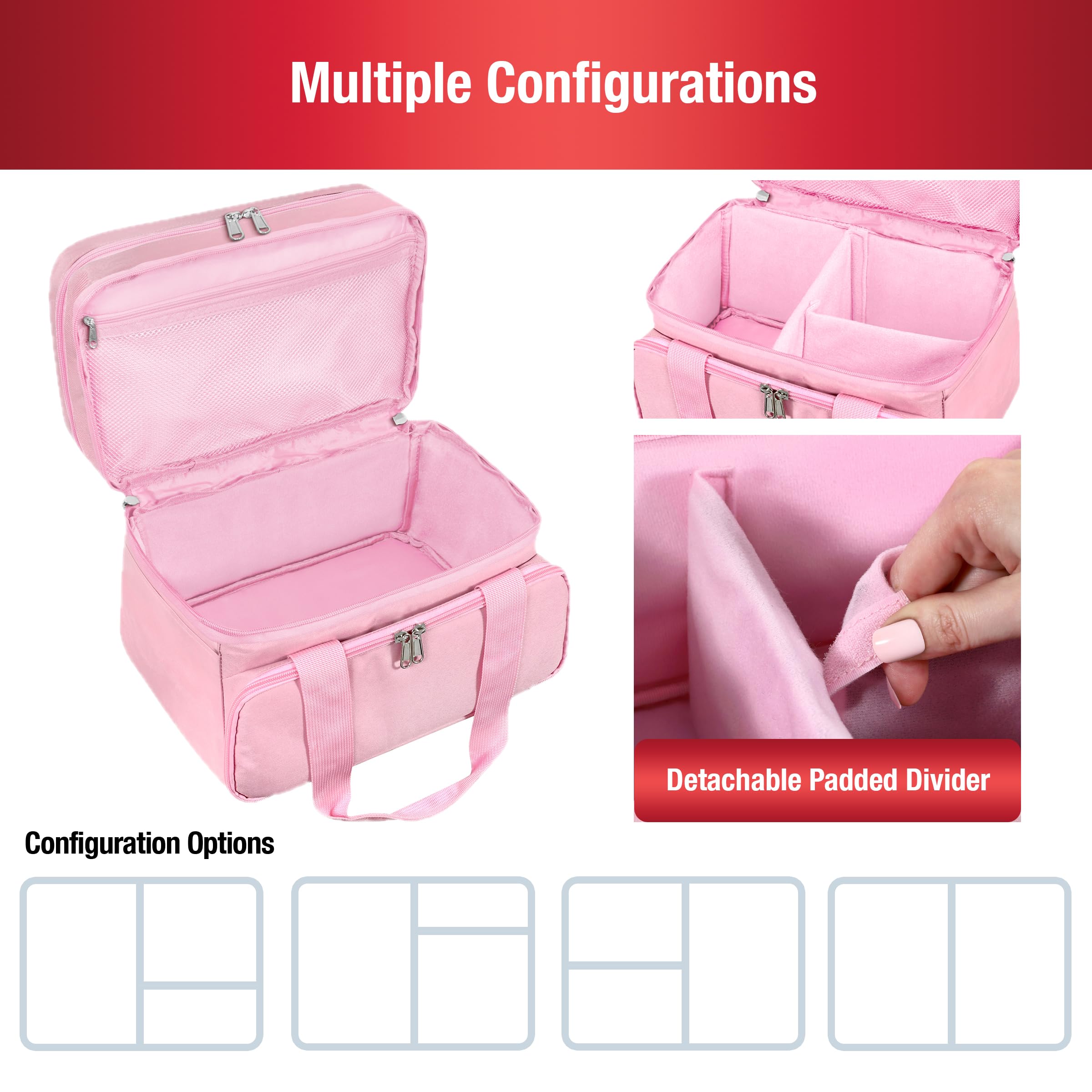 Foto 4 pulgar | Bolsa Organizadora de Accesorios de Costura Singer Doble Capa Rosa - Venta Internacional