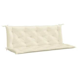 Foto 1 | Juego De 2 Cojines Vidaxl Para Banco De Jardín Y Exterior, Color Blanco Crema - Venta Internacional.