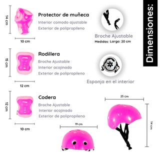 Foto 3 | Patineta Juvenil Para Niña Rascacielos LAVIGA Casco Rosa Plástico Resistente