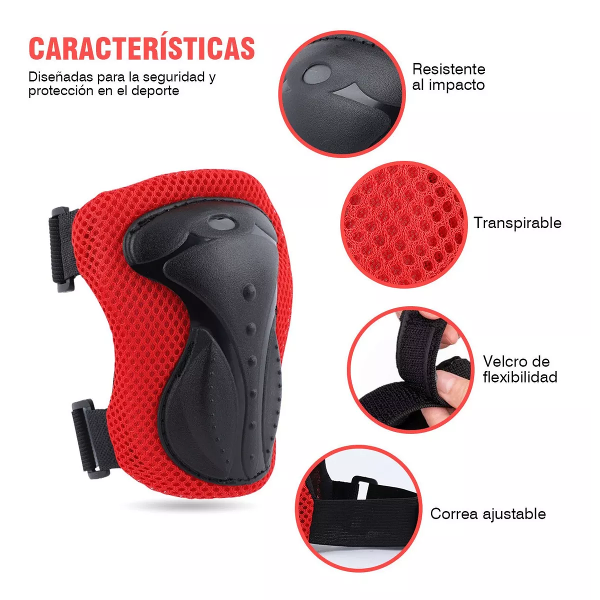 Foto 4 pulgar | Kit De Protecciones Con Rodilleras Codilleras Muñequeras 6pz Eo Safe Imports Esi-14517 Multicolor