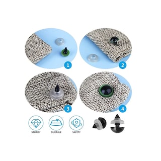 Foto 2 | Ojos Y Nariz Seguridad Amigurumis 1040 Pzas Eo Safe Imports Esi-18144 Multicolor