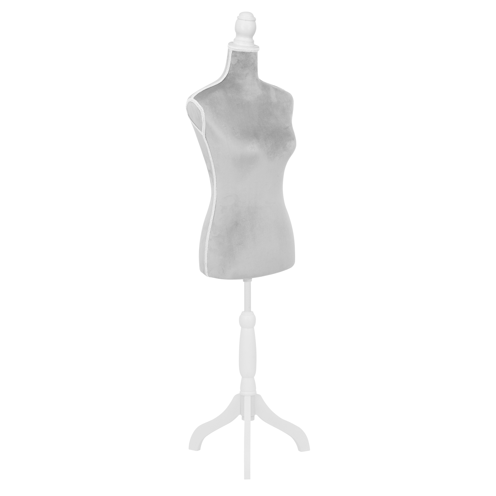 Maniqui Torso Femenino Afelpado Onof Mtfat Para Modista Color Gris