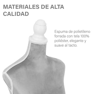 Foto 4 | Maniqui Torso Femenino Afelpado Onof Mtfat Para Modista Color Gris