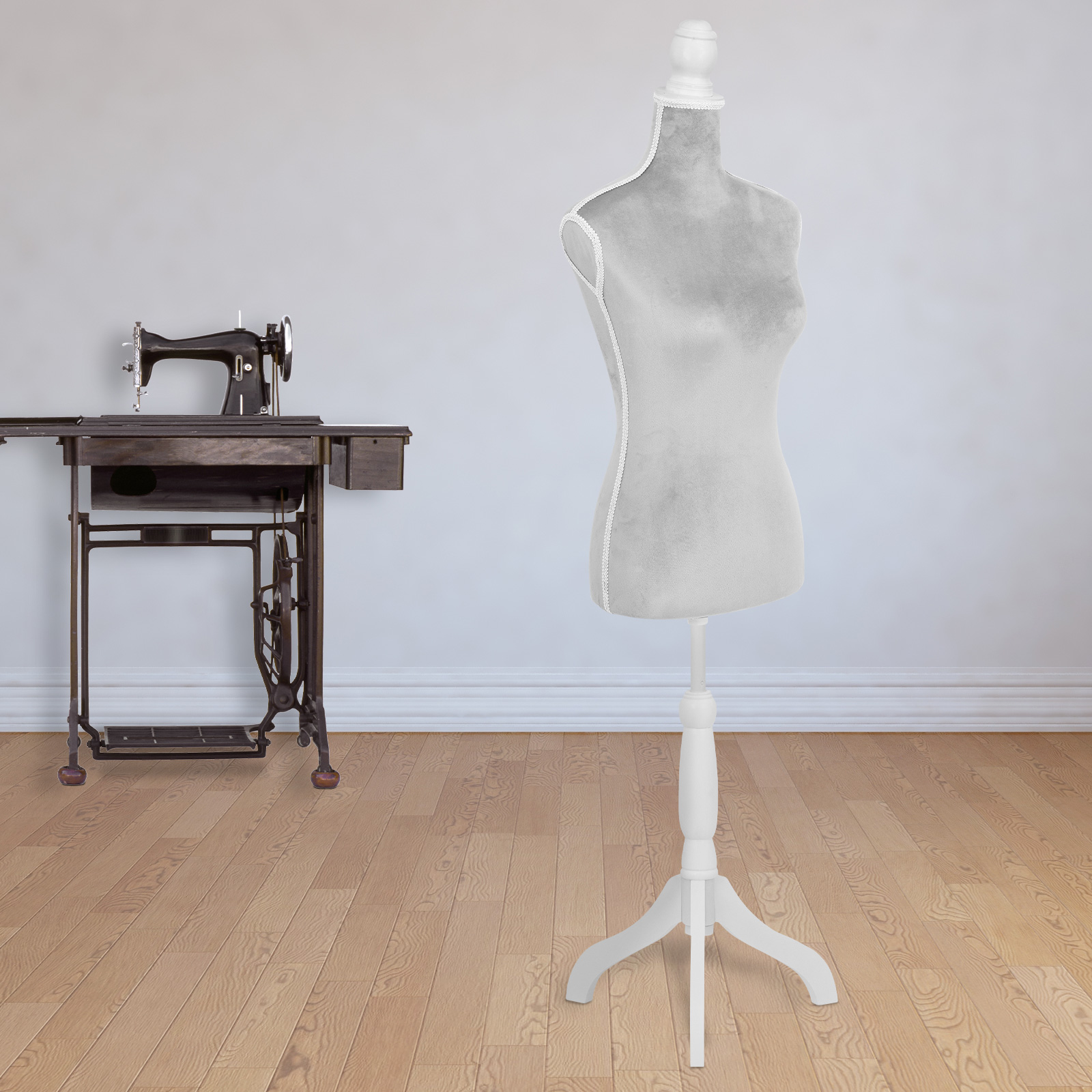 Foto 7 | Maniqui Torso Femenino Afelpado Onof Mtfat Para Modista Color Gris