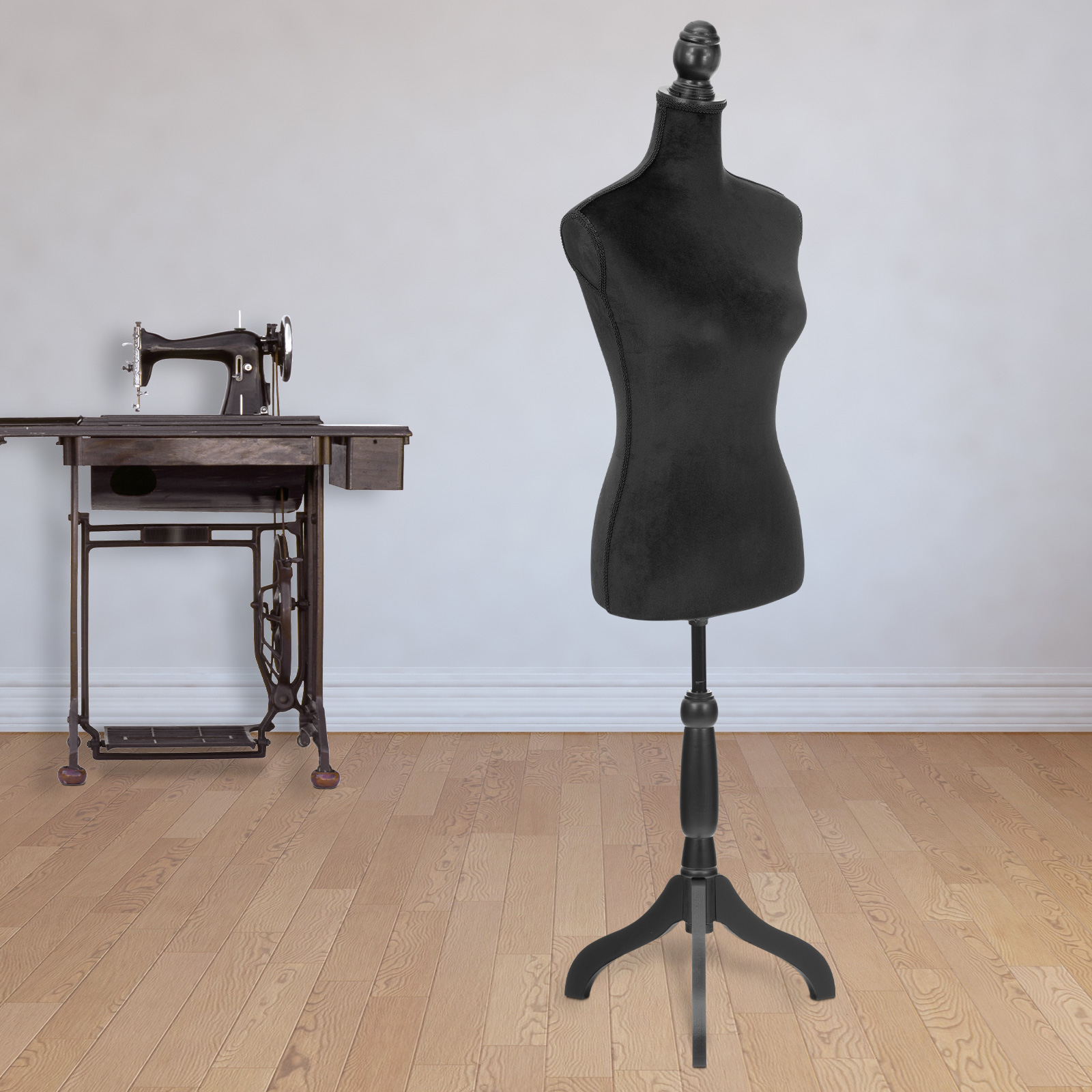 Foto 8 pulgar | Maniquí Torso Femenino Afelpado Onof Mtfat Confeccionado Color Negro