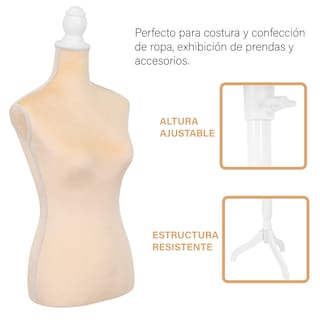 Foto 3 | Maniquí De Costura Onof Mtfat Torso Femenino Para Modistas Color Beige