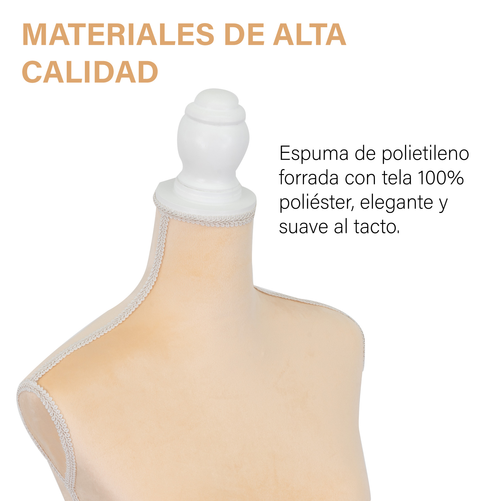 Foto 5 pulgar | Maniquí De Costura Onof Mtfat Torso Femenino Para Modistas Color Beige