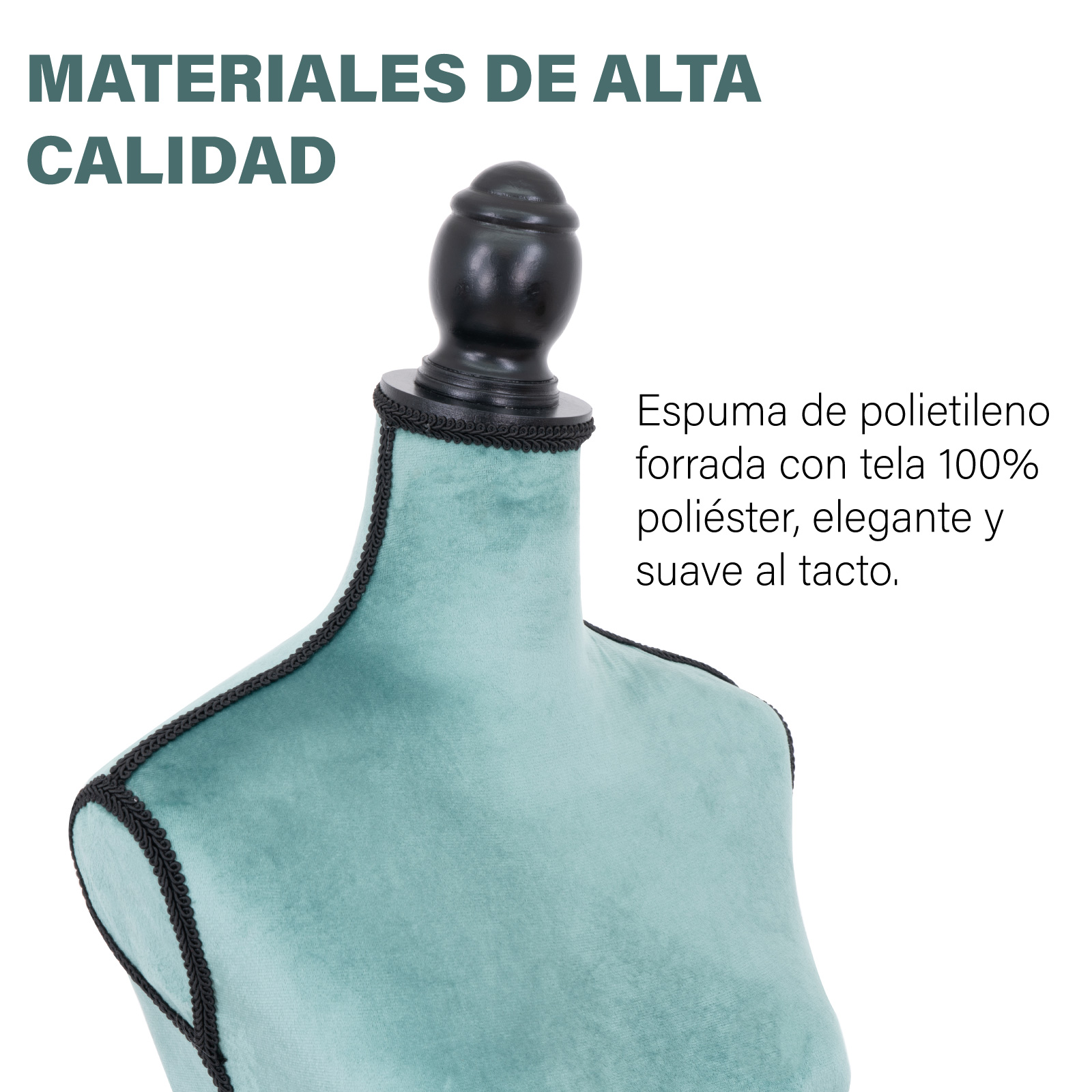 Foto 4 pulgar | Maniquí Torso Femenino Afelpado Onof Mtfat Para Modista Color Aqua