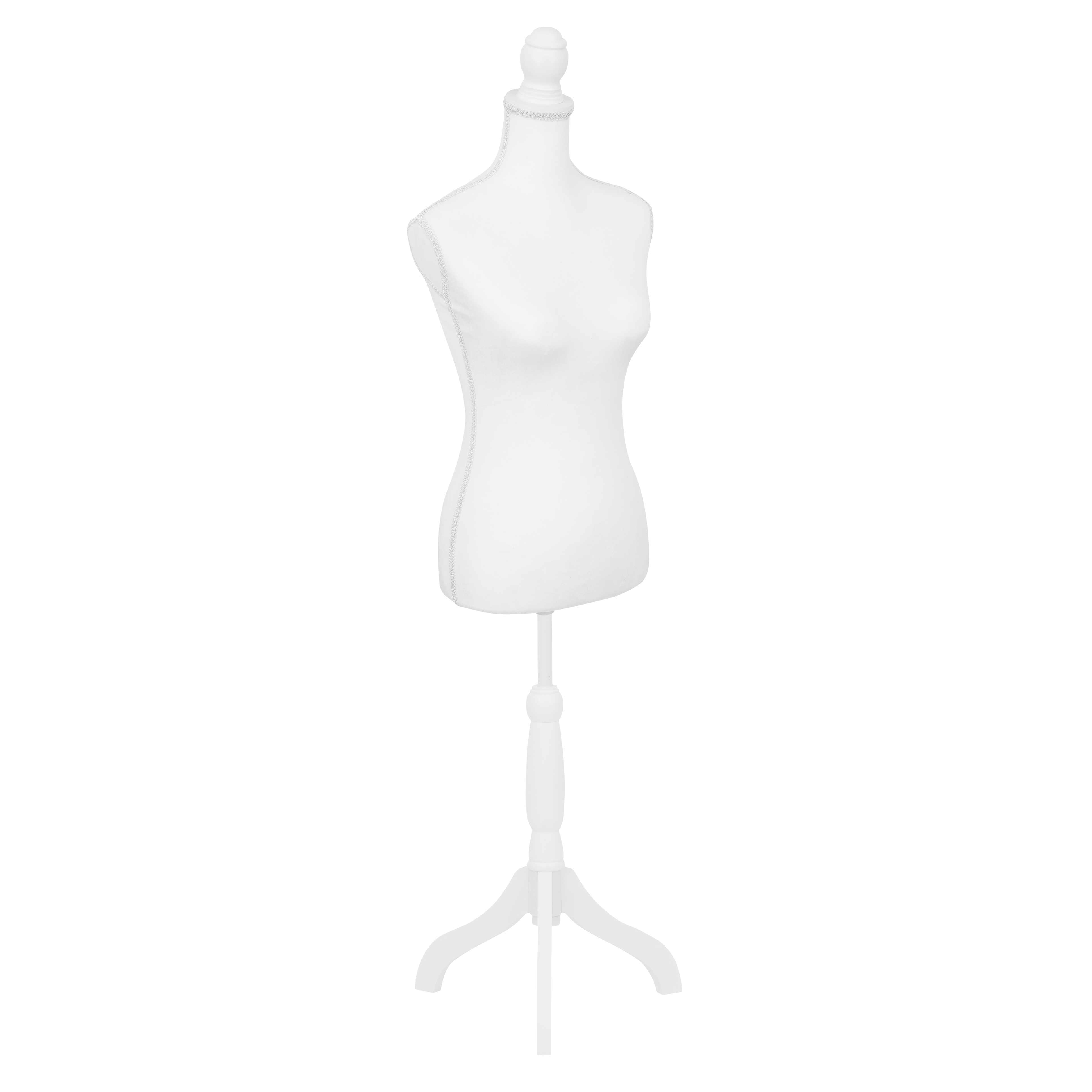 Maniquí Torso Femenino Afelpado Onof Mtfat Para Modista Color Blanco