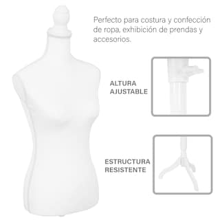 Foto 3 | Maniquí Torso Femenino Afelpado Onof Mtfat Para Modista Color Blanco