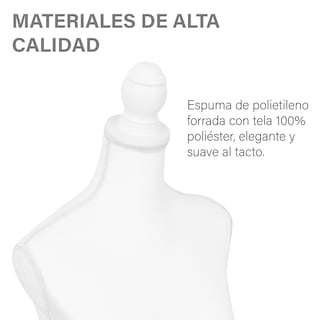 Foto 4 | Maniquí Torso Femenino Afelpado Onof Mtfat Para Modista Color Blanco