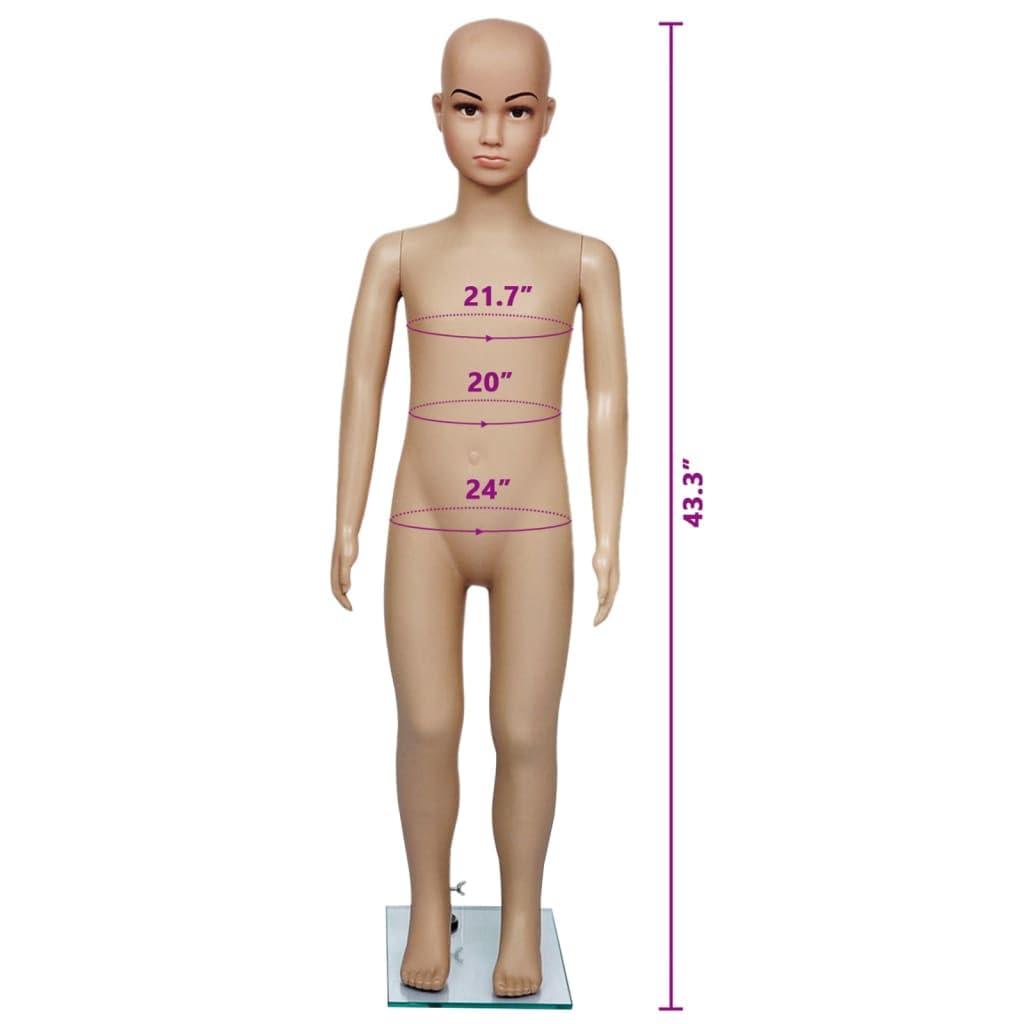Foto 3 | Vestido De Cuerpo Entero Con Forma De Maniquí Infantil Vidaxl, 110 Cm, Color Beige - Venta Internacional.