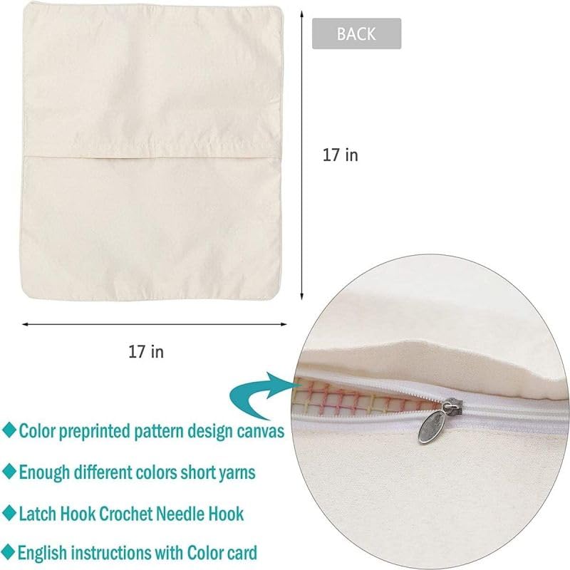 Foto 4 pulgar | Kit De Funda De Almohada Con Cierre De Gancho Para Tortugas Marinas, Hecha A Mano, 43 Cm - Venta Internacional.