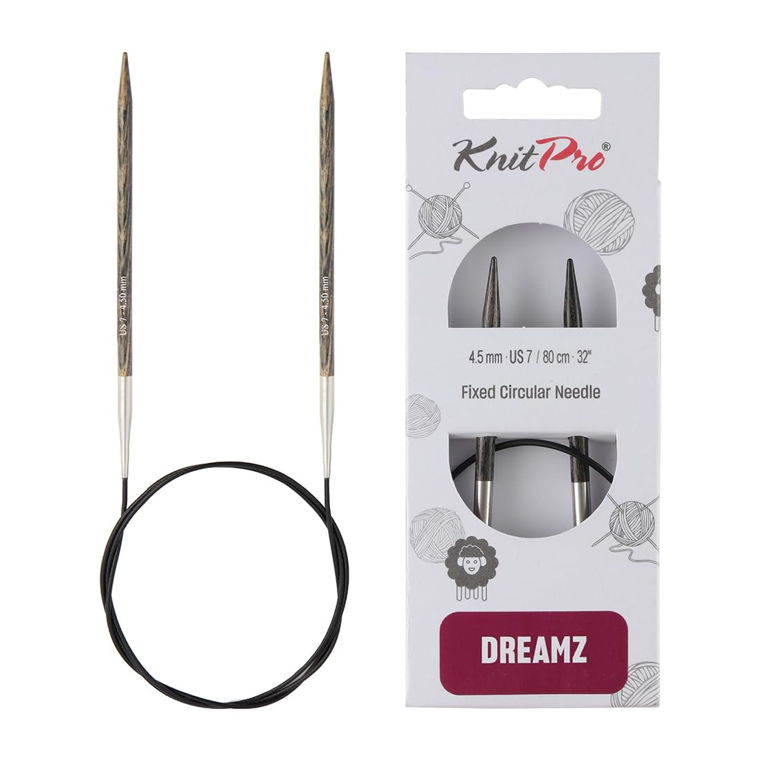 Foto 2 pulgar | Agujas Circulares Fijas Knitpro Dreamz 80 Cm Talla 7 De Ee. Uu. - Venta Internacional.