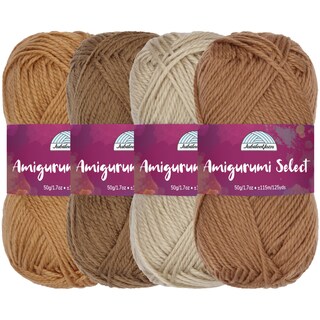Foto 1 | Hilo Acrílico Yarn Jubilee Amigurumi Select Baby, Color Marrón, 4 X 50 G - Venta Internacional.