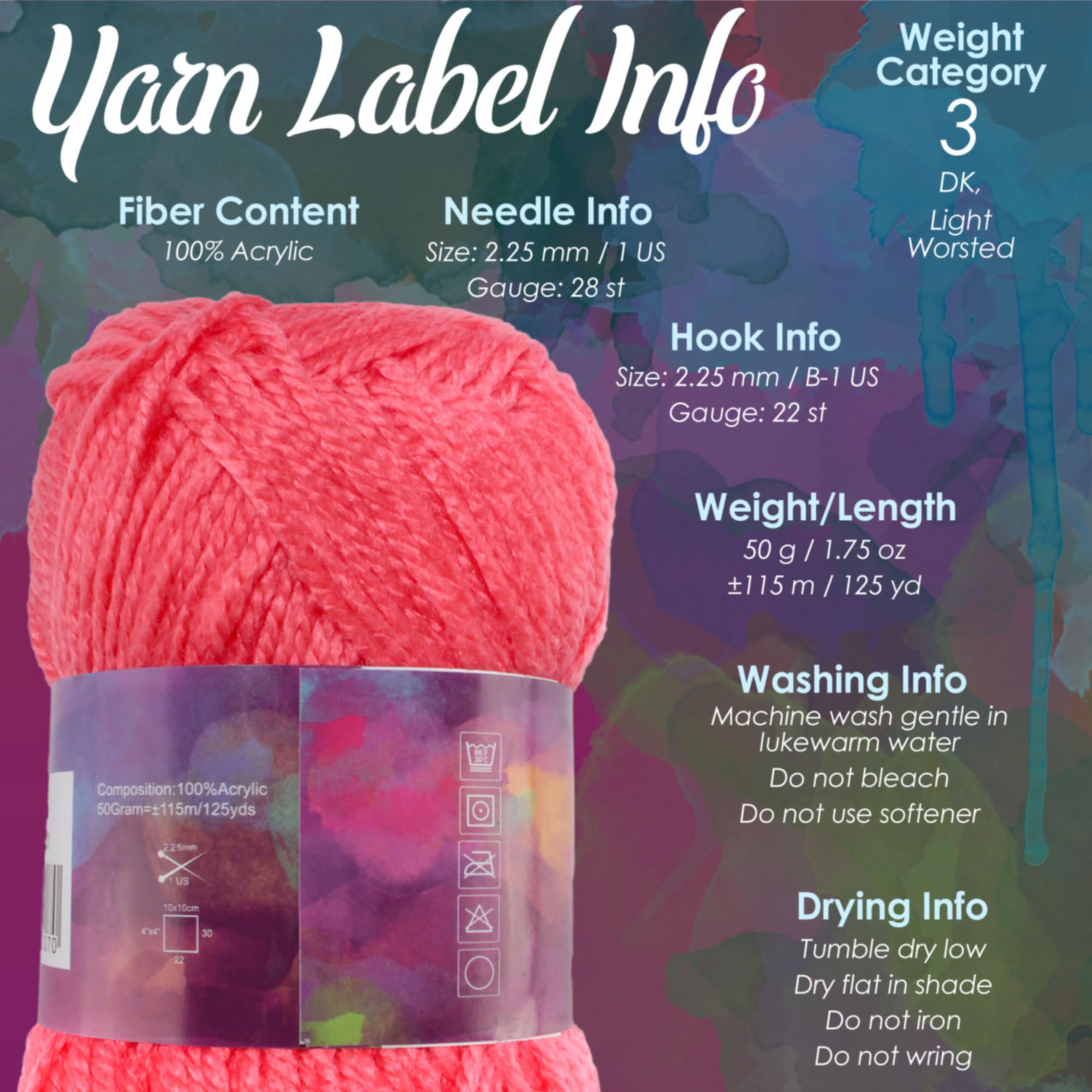 Foto 5 | Hilo Acrílico Yarn Jubilee Amigurumi Select Baby, Color Marrón, 4 X 50 G - Venta Internacional.