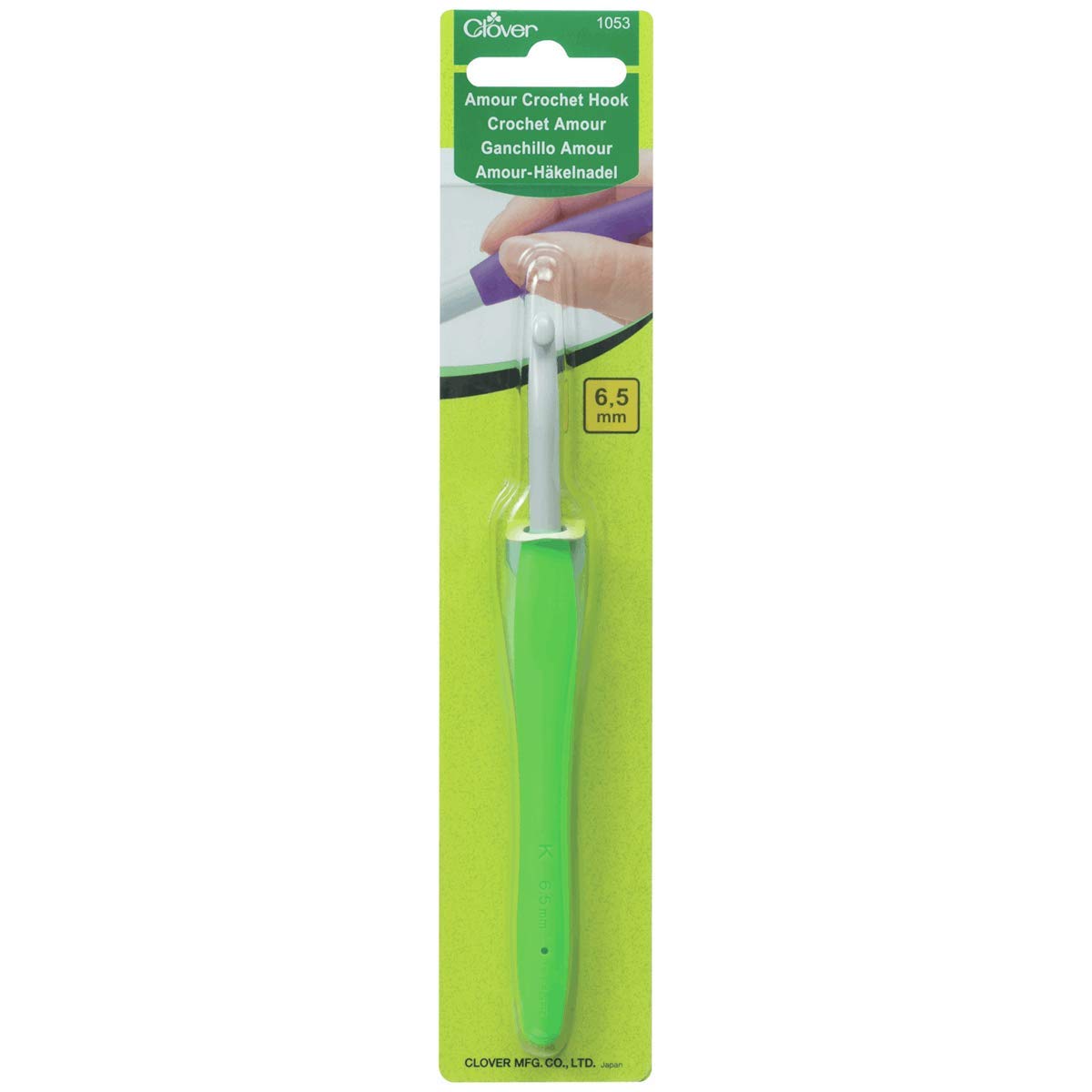 Foto 2 pulgar | Aguja De Ganchillo Clover 1053  Tamaño K/6 5 Mm Con Mango De Fácil Agarre - Venta Internacional.