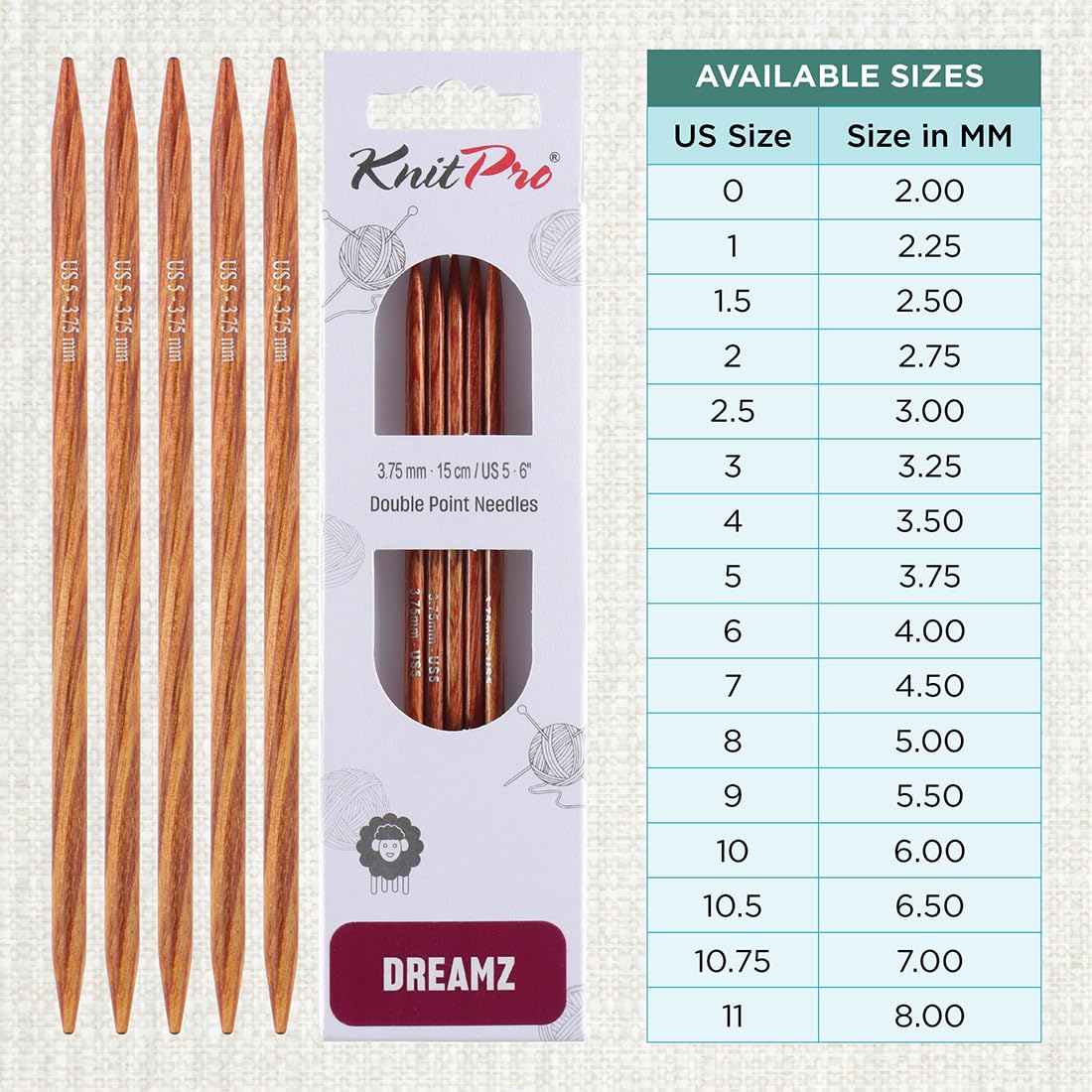 Foto 5 pulgar | Agujas De Doble Punta Knitpro Dreamz 6 (15 Cm) Us 5 (3 75 Mm) - Venta Internacional.