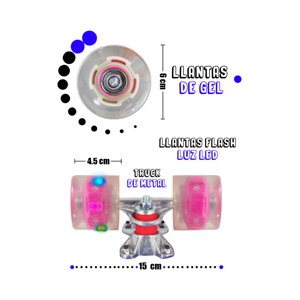 Foto 2 | Patineta con Luz Led Genérico Y2arsneon color Rosa