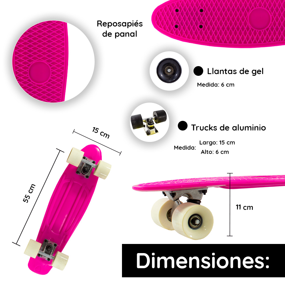 Foto 4 pulgar | Patineta Genérica A009-RS color Rosa