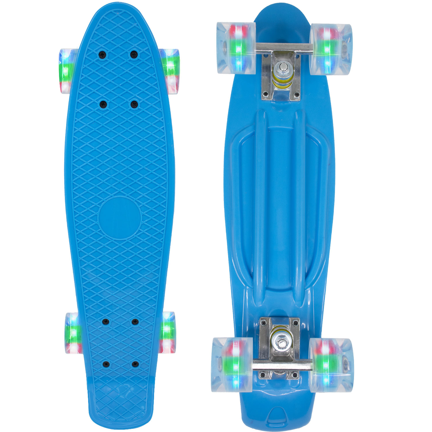 Foto 2 pulgar | Patineta Estilo Penny Llantas Luces Led Mini Skateboard Azul