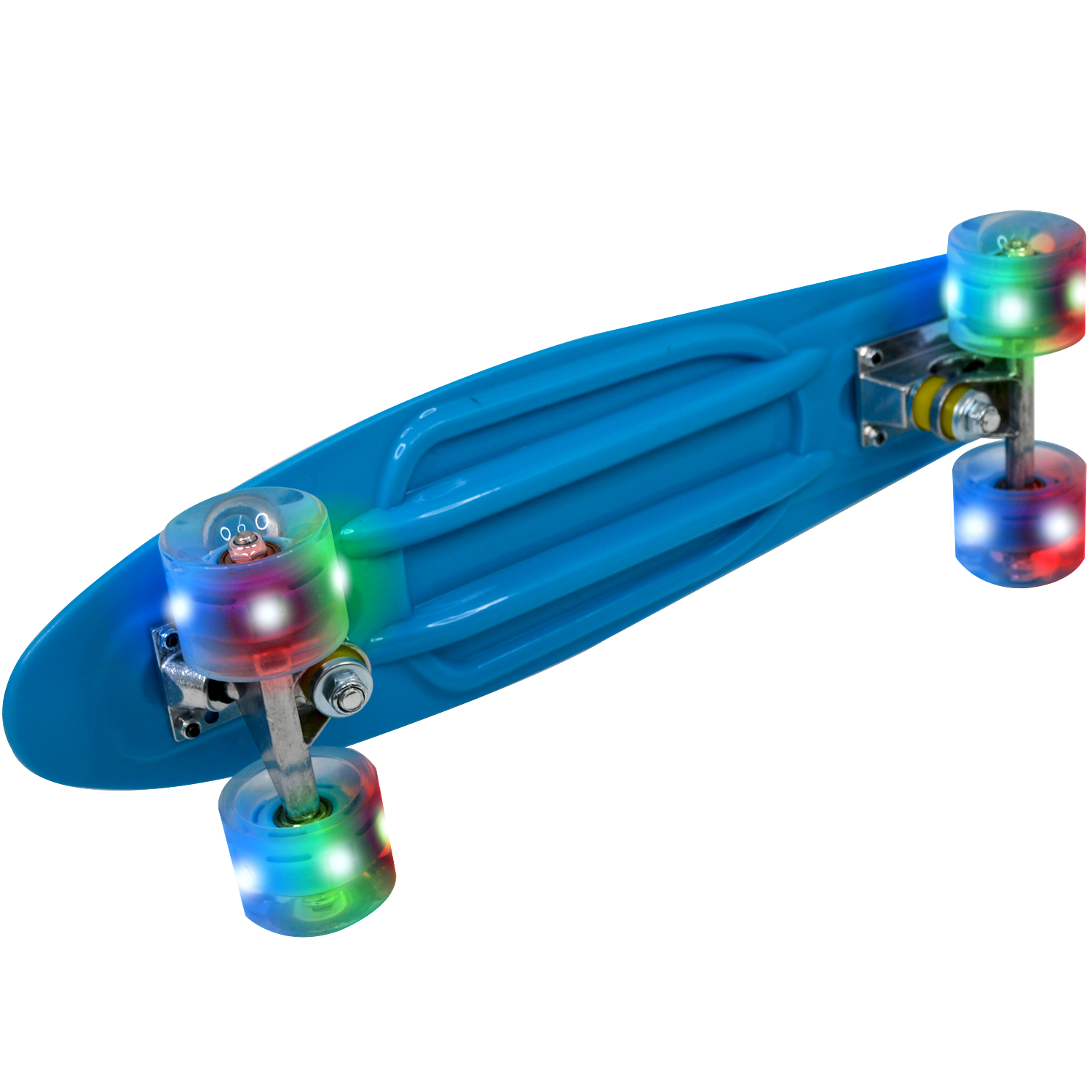 Foto 4 pulgar | Patineta Estilo Penny Llantas Luces Led Mini Skateboard Azul