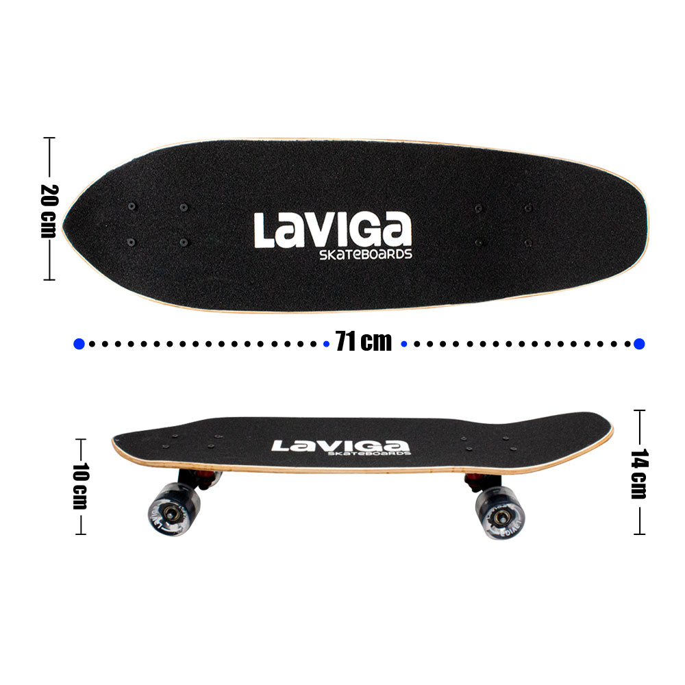 Foto 4 pulgar | Patineta Cruiser Surf de Madera/ Diseño Grafiti Skate/ Llantas Pu/ Luz Led/ color Blanco