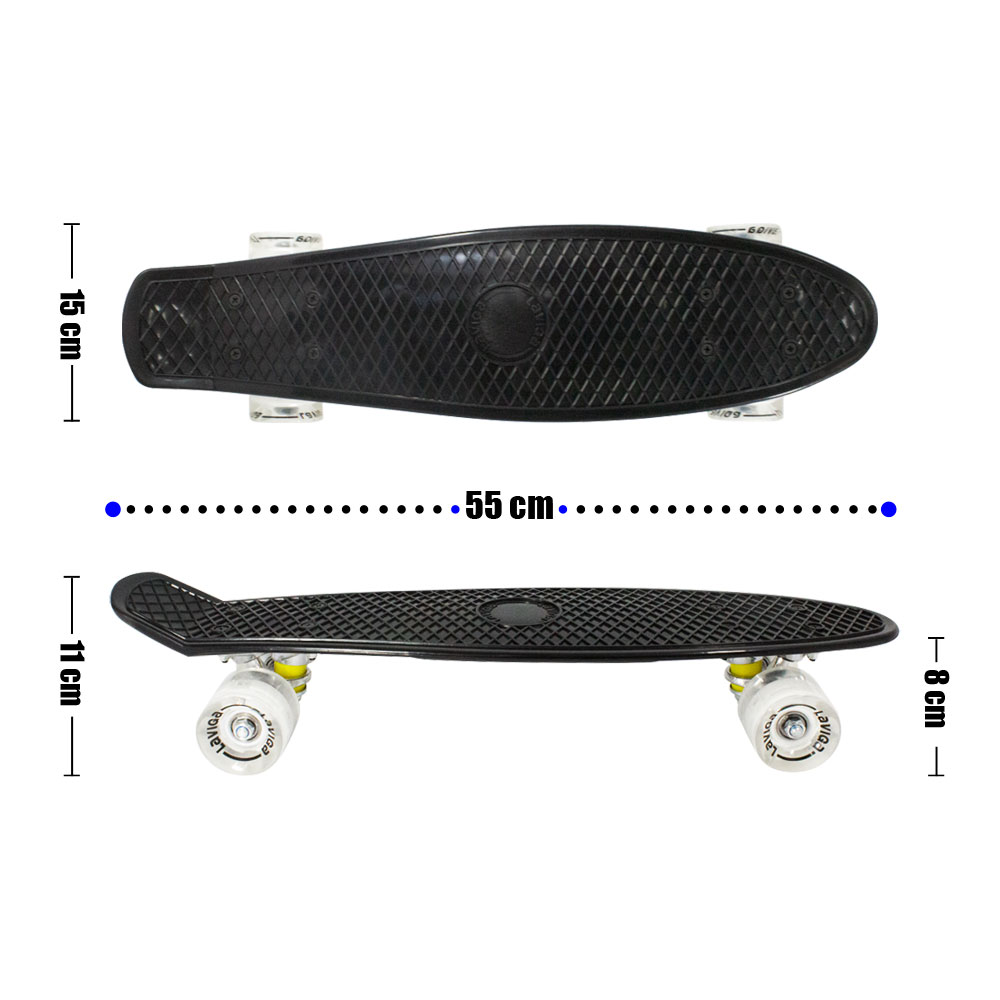 Foto 4 pulgar | Patineta Cruiser Reposapiés Antiderrapante Romboidal  Negro Plástico Resistente