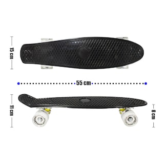 Foto 3 | Patineta Cruiser Reposapiés Antiderrapante Romboidal Negro Plástico Resistente
