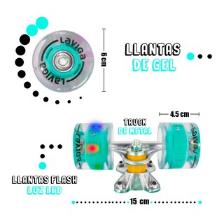 Foto 5 | Patineta Cruiser Reposapiés Antiderrapante Romboidal Plástico Resistente color Verde