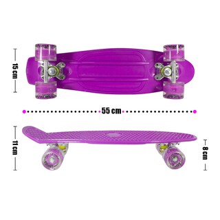 Foto 3 | Patineta Cruiser Reposapiés Antiderrapante Romboidal Plástico Resistente Púrpura