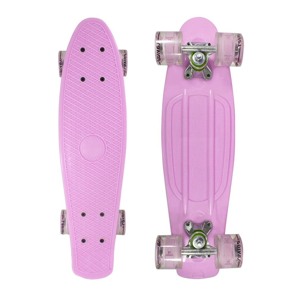 Patineta Cruiser Reposapiés Antiderrapante Romboidal Plástico Resistente Púrpura