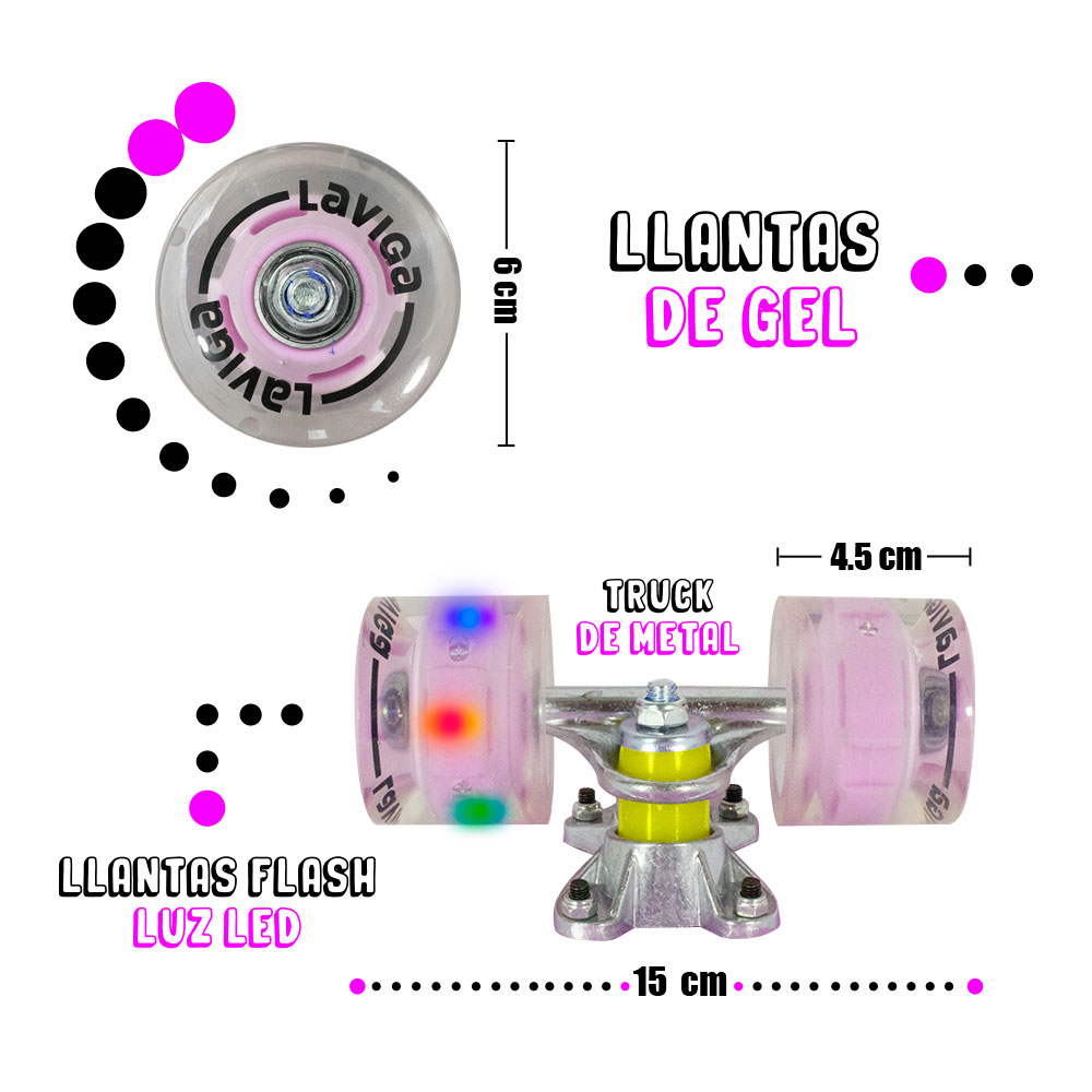 Foto 2 | Patineta Cruiser Reposapiés Antiderrapante Romboidal Plástico Resistente Púrpura