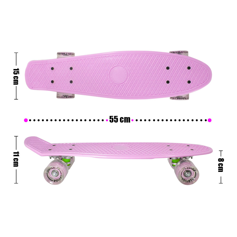 Foto 4 pulgar | Patineta Cruiser Reposapiés Antiderrapante Romboidal Plástico Resistente Púrpura