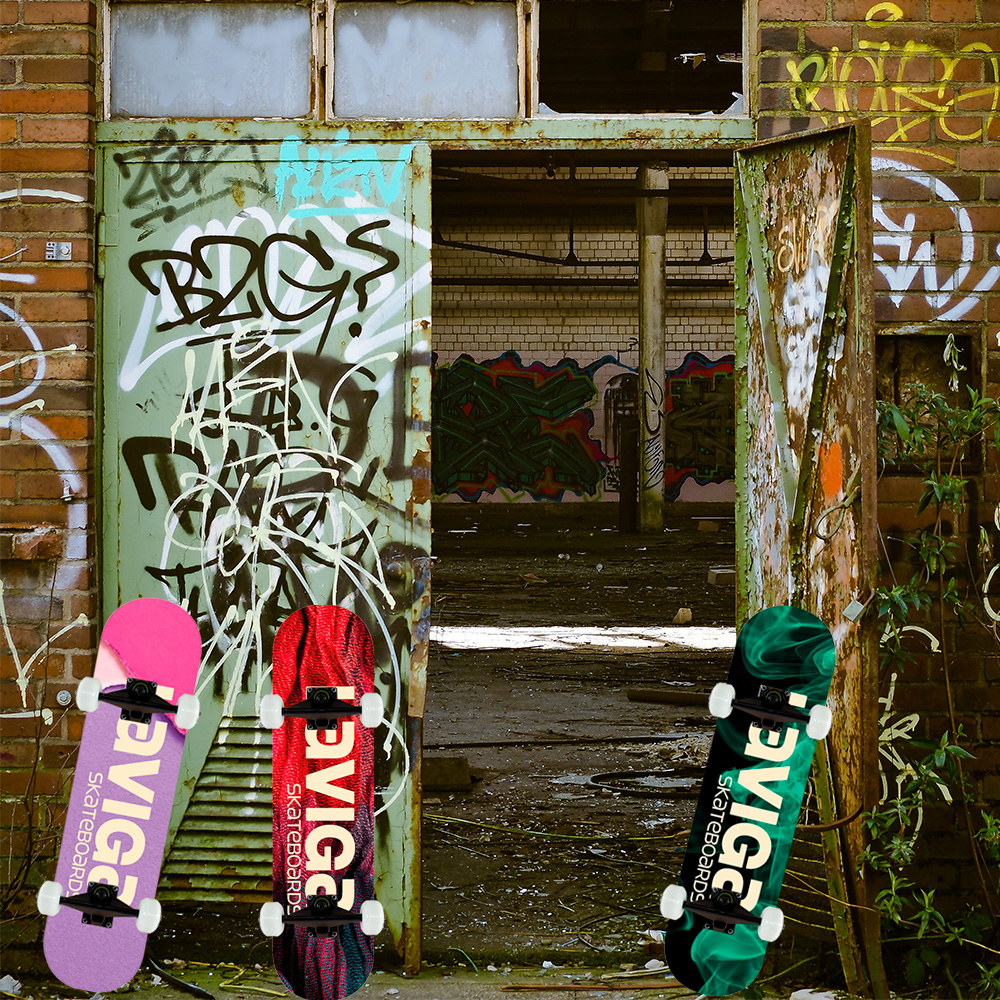 Foto 4 pulgar | Patineta Juvenil Para Niños Bruma Verde Laviga Madera Gruesa De Alta Resistencia