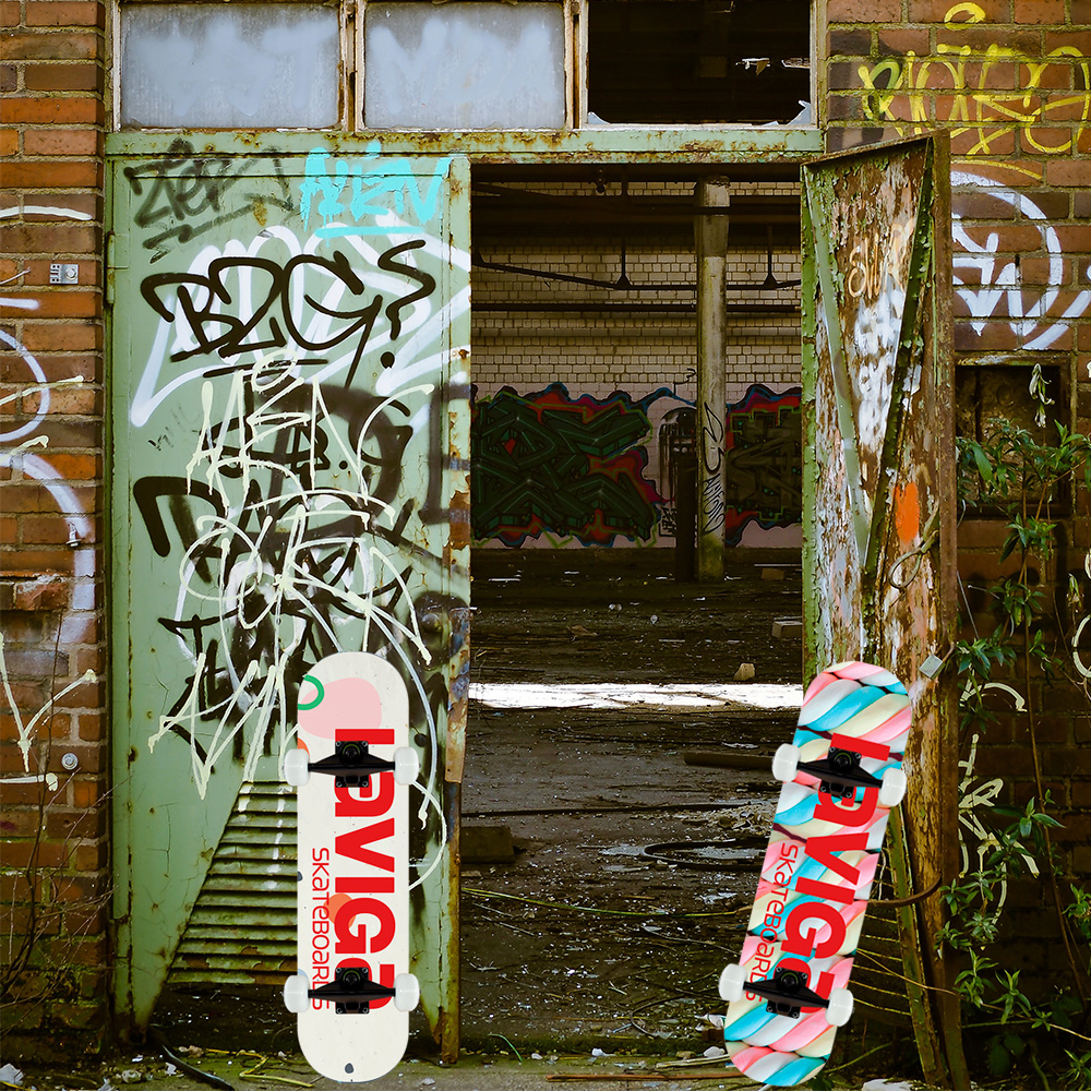 Foto 4 pulgar | Patineta Juvenil Para Niñas-niños Blanco Laviga Madera Gruesa De Alta Resistencia