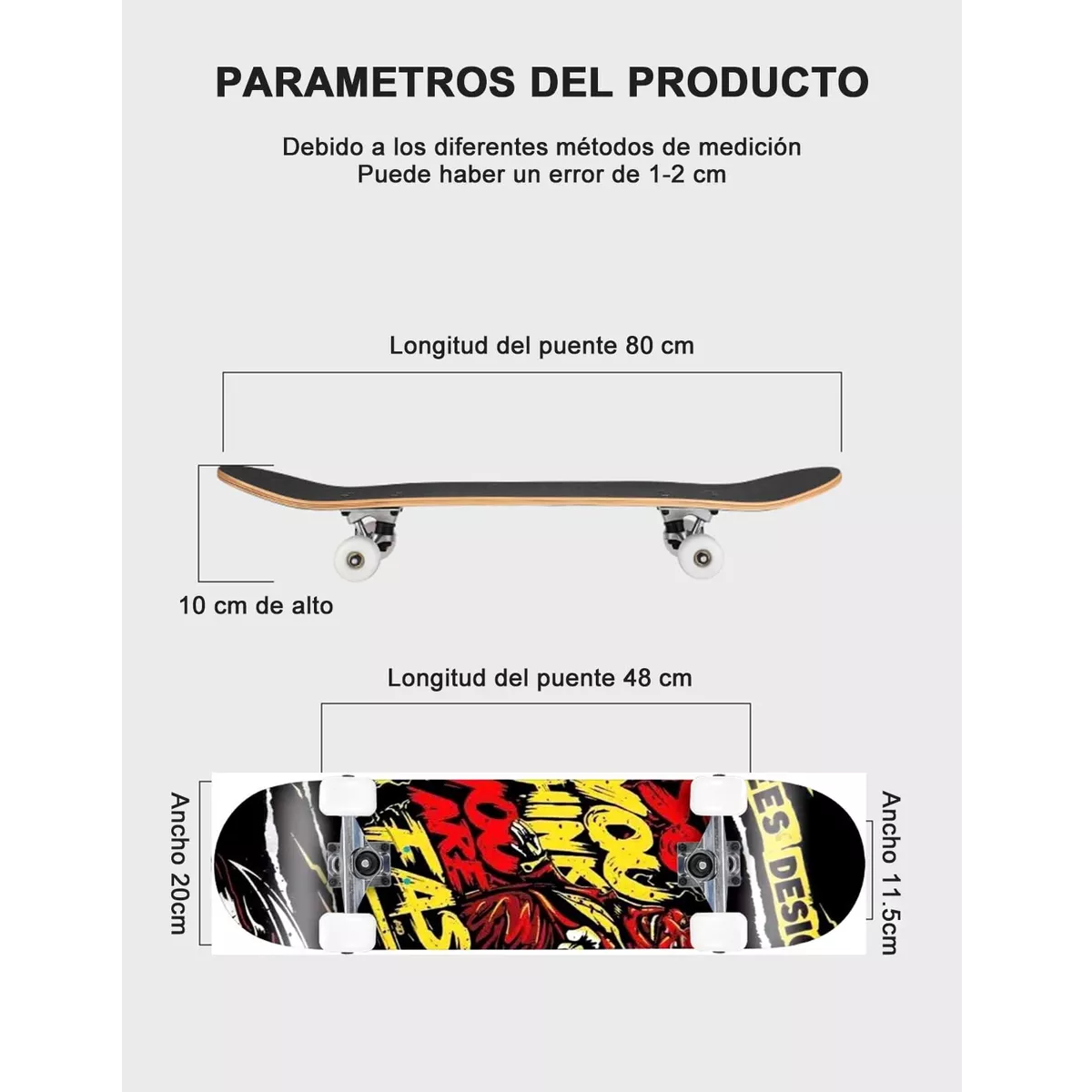 Foto 4 pulgar | Patineta Completa Profesional Skateboard Principiante Adulto Eo Safe Imports Esi-14524 Multicolor