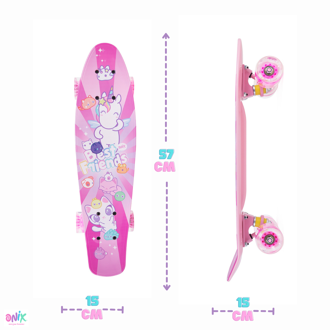 Foto 5 pulgar | Patineta Onix Best Friends Rosa Con Kit De Protección Para Niña