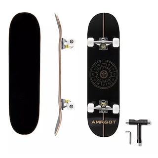 Foto 2 | Patineta Profesional de Madera Rusa Ruedas Zodiaco Eo Safe Imports Esi-17392 Negro