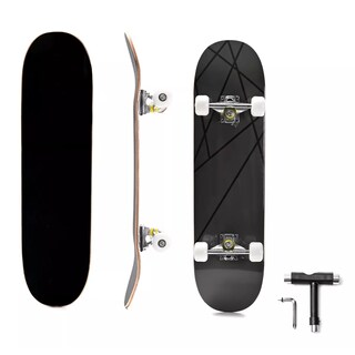 Foto 2 | Patineta Profesional De Madera Rusa Ruedas Geometrico Eo Safe Imports Esi-17389 Negro