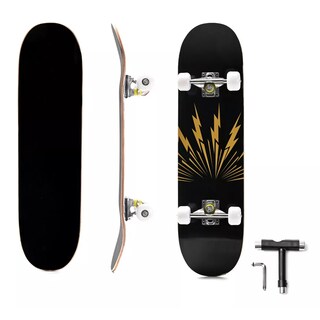 Foto 2 | Patineta Profesional De Madera Rusa Ruedas Rayos Eo Safe Imports Esi-17391 Negro